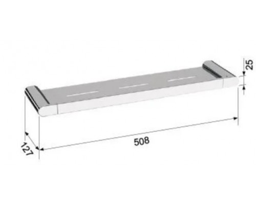 Полка 51 см Remer Lounge LN20NP, никель брашированный