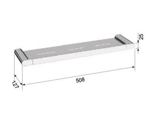 Полка 51 см Remer Lounge LN20NPO, никель матовый брашированный