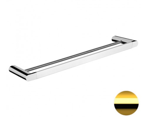Полотенцедержатель двойной 60 см Remer Lounge LN33DO, золото глянцевое
