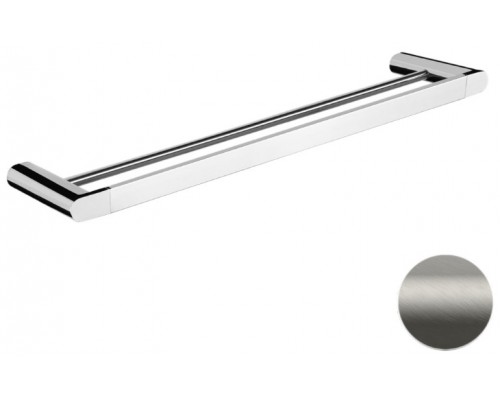Полотенцедержатель двойной 60 см Remer Lounge LN33NPO, никель матовый брашированный