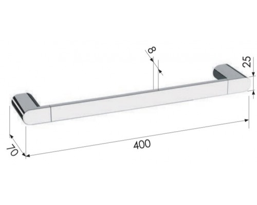 Полотенцедержатель 40 см Remer Lounge LN40RL, медь глянцевая
