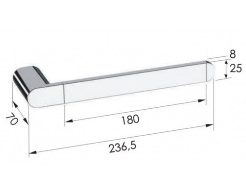 Полотенцедержатель Remer Lounge LN44RL, медь глянцевая