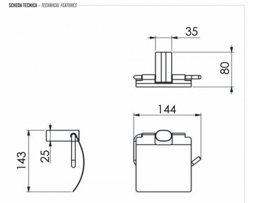 Бумагодержатель Remer Lounge LN60BO, белый матовый