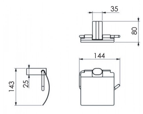 Бумагодержатель Remer Lounge LN60NP, никель брашированный