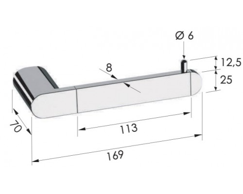 Бумагодержатель Remer Lounge LN61NP, никель брашированный
