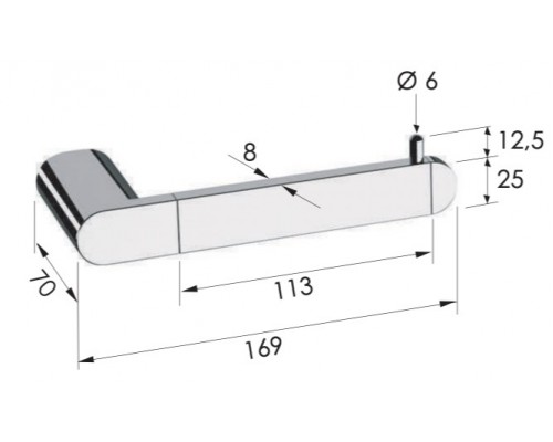 Бумагодержатель Remer Lounge LN61RL, медь глянцевая