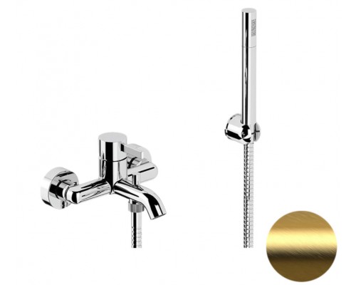 Смеситель для ванны Remer Metrica MC02BG, золото брашированное