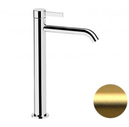 Смеситель для раковины Remer Metrica MC11LXLBG, золото брашированное