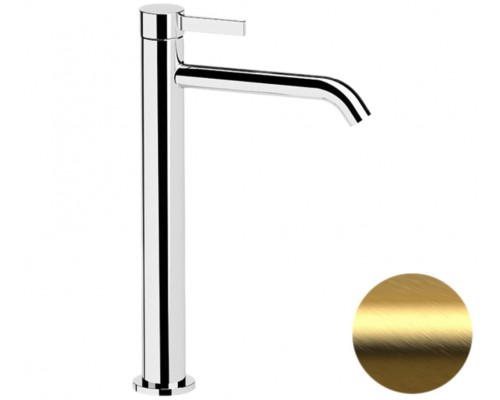 Смеситель для раковины Remer Metrica MC11LXLBG, золото брашированное