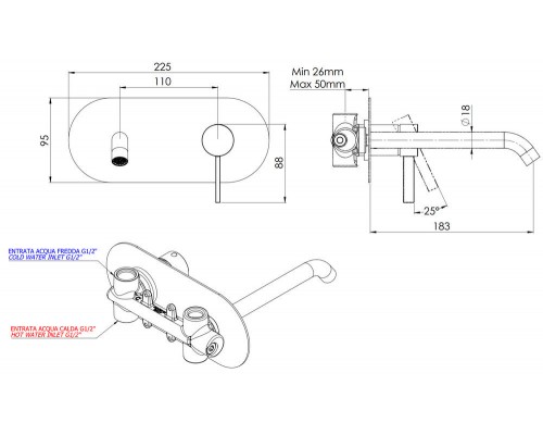 Смеситель для раковины Remer Metrica MC15LCFP, черный брашированный хром