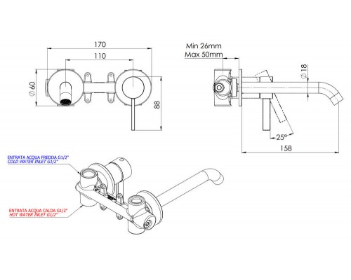 Смеситель для раковины Remer Metrica MC15PXV, сталь