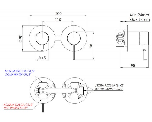 Смеситель для душа Remer Metrica MC93ZP