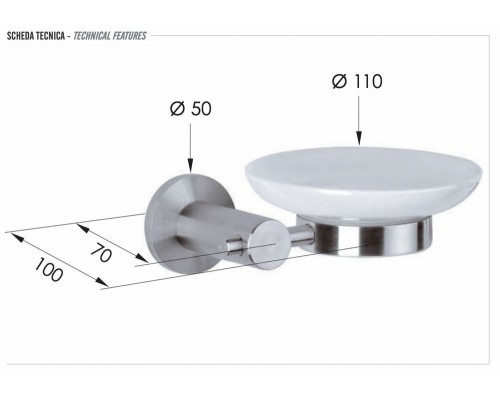 Мыльница Remer Minimal INOX Mi10INOXCR, нержавеющая сталь