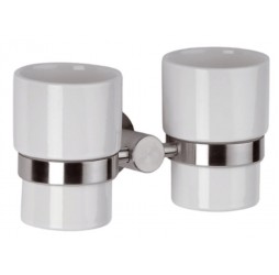 Стакан двойной Remer Minimal INOX Mi16INOXCR, нержавеющая сталь