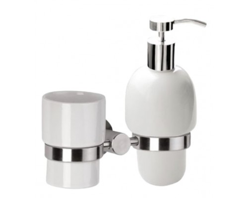 Стакан с дозатором Remer Minimal INOX Mi18INOXCR, нержавеющая сталь