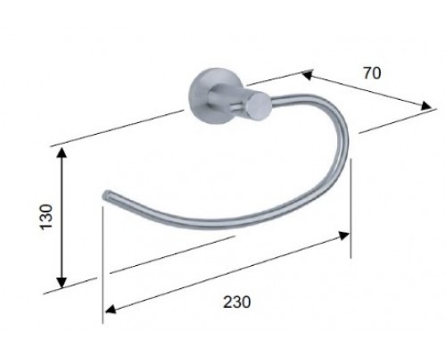 Полотенцедержатель Remer Minimal INOX Mi44INOXCR, нержавеющая сталь