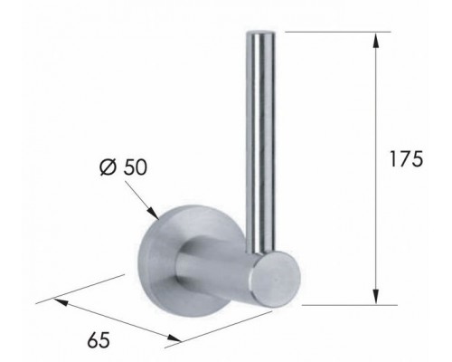 Бумагодержатель Remer Minimal INOX Mi62INOXCR, нержавеющая сталь