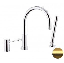 Смеситель для ванны Remer Minimal N072BG, золото брашированное