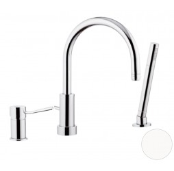 Смеситель для ванны Remer Minimal N072BO, белый матовый