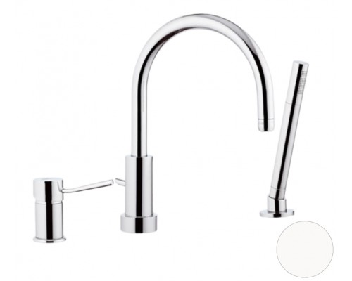 Смеситель для ванны Remer Minimal N072BO, белый матовый