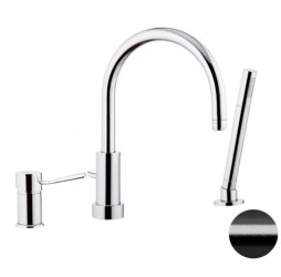 Смеситель для ванны Remer Minimal N072CFP, черный брашированный хром