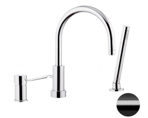 Смеситель для ванны Remer Minimal N072CFP, черный брашированный хром