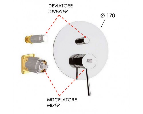 Смеситель для душа Remer Minimal N09KB