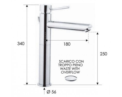 Смеситель для раковины Remer Minimal N10LXL