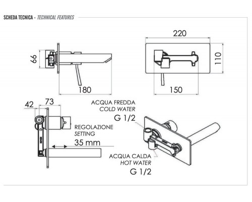 Смеситель для раковины Remer Minimal N15