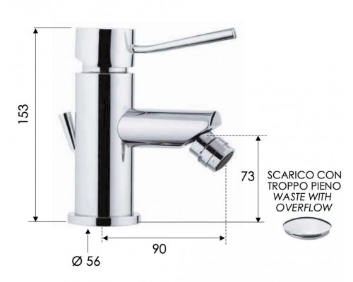 Смеситель для биде Remer Minimal N20