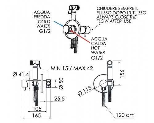 Гигиенический душ Remer Minimal N65