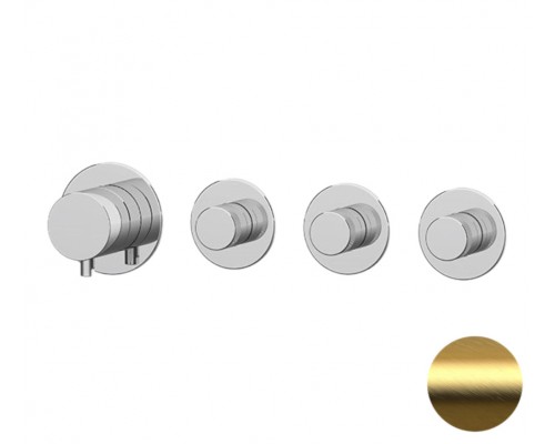 Смеситель для душа Remer X Style N98D3PBG, золото брашированное