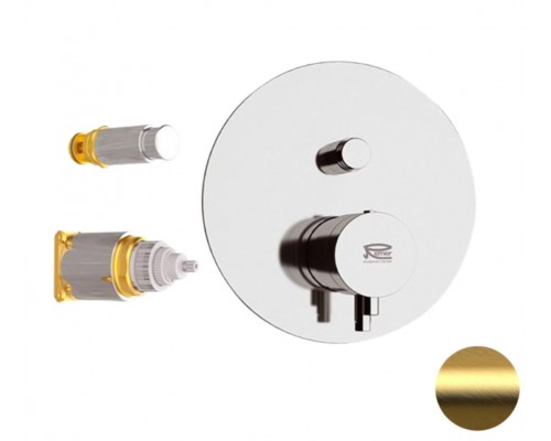 Смеситель для душа Remer Elegance NT09KBBG, золото брашированное