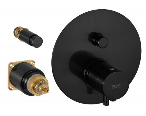 Смеситель для душа Remer Elegance NT09KBCFP, черный брашированный хром