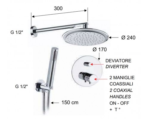 Душевая система Remer Elegance NT09S02