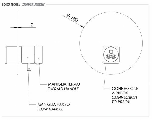 Смеситель для душа Remer Elegance NT30KBNO, черный матовый