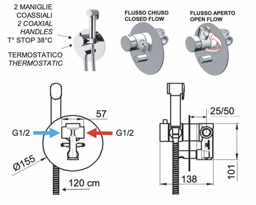Гигиенический душ Remer Elegance NT60W