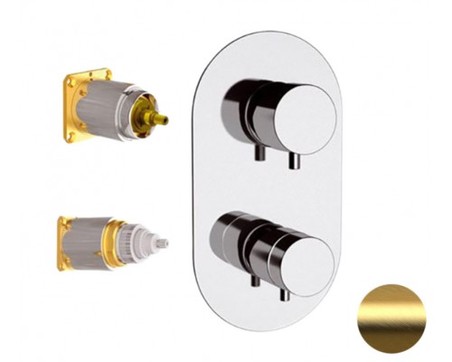 Смеситель для душа Remer Elegance NT92KBBG, золото брашированное