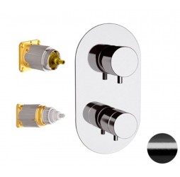 Смеситель для душа Remer Elegance NT92KBCFP, черный брашированный хром