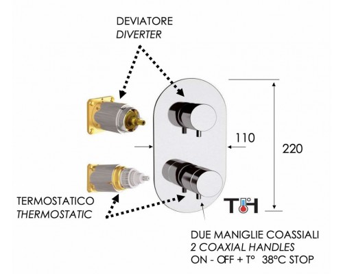 Смеситель для душа Remer Elegance NT93KB