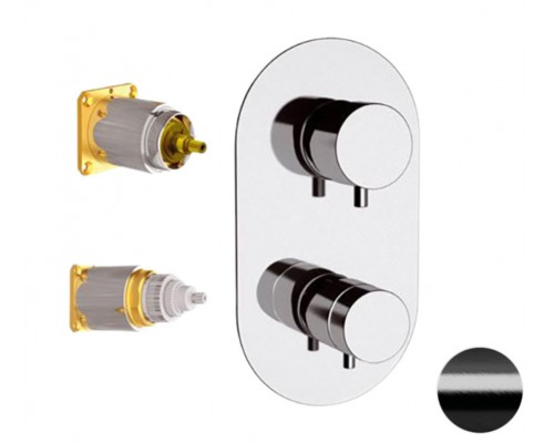 Смеситель для душа Remer Elegance NT93KBCFP, черный брашированный хром