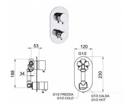 Смеситель для душа Remer Elegance NT94