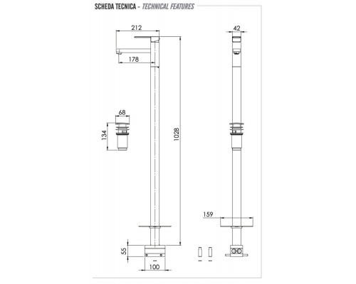 Смеситель для раковины Remer Qubika Q18