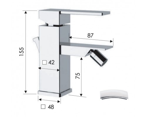 Смеситель для биде Remer Qubika Q20