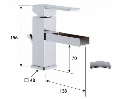 Смеситель для раковины Remer Qubika Cascata QC10