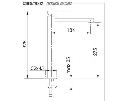 Смеситель для раковины Remer Q-Design QD10LXXL