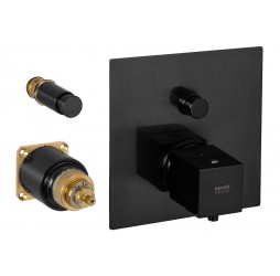 Смеситель для душа Remer Q-Elegance QT09KBCFP, черный брашированный хром