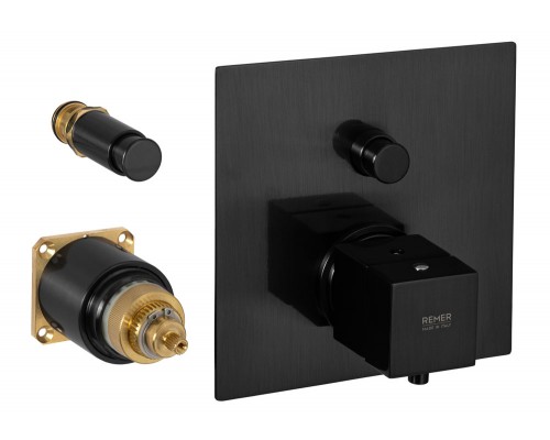 Смеситель для душа Remer Q-Elegance QT09KBCFP, черный брашированный хром