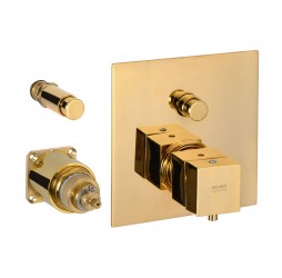 Смеситель для душа Remer Q-Elegance QT09KBDO, золото глянцевое