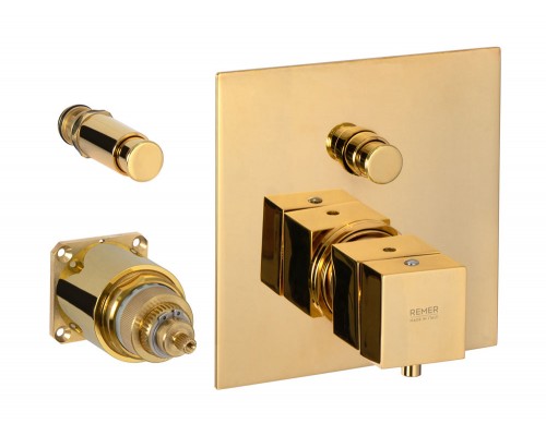 Смеситель для душа Remer Q-Elegance QT09KBDO, золото глянцевое
